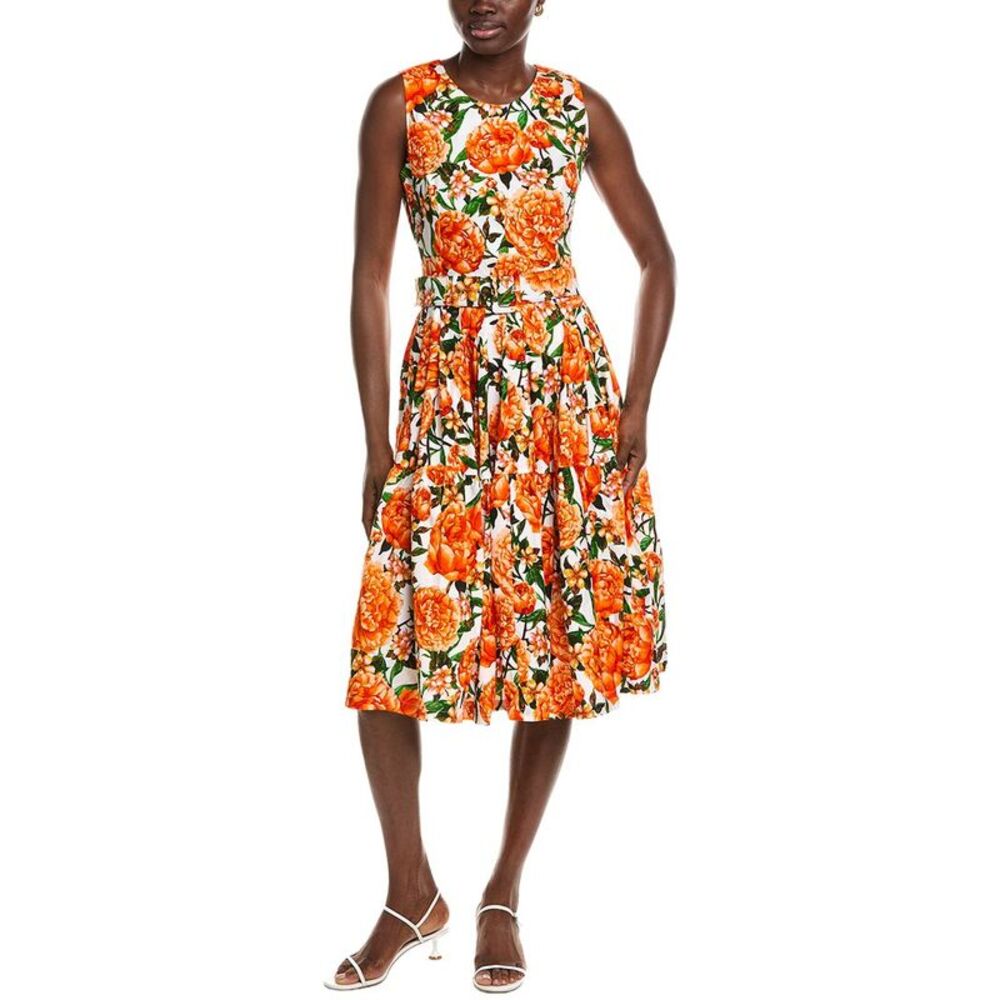 Samantha Sung Womens Rose Midi Dress